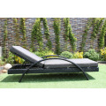 Luxe Poly Rattan Resistant aux UV Sun Lounger Resort Jardin Meubles extérieurs